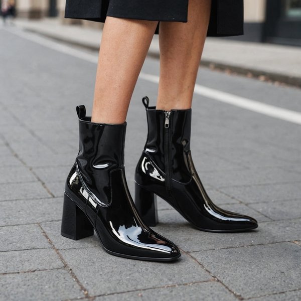 Comment porter des bottines en cuir verni pour un look sophistiqué?