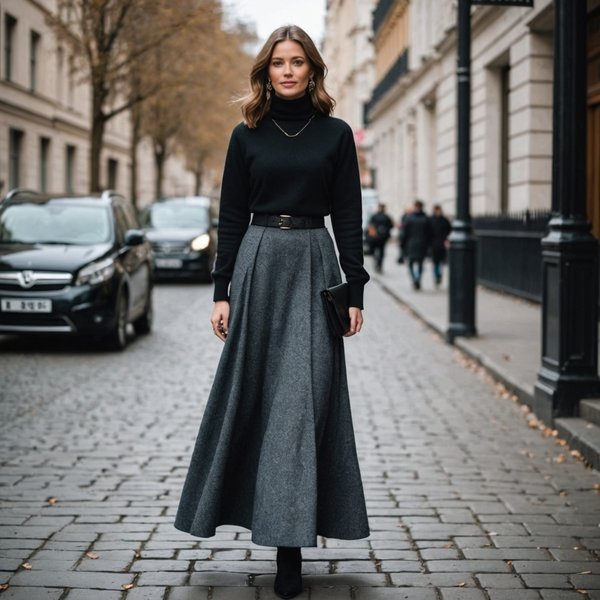 Quelles sont les meilleures façons de porter des jupes longues en hiver?